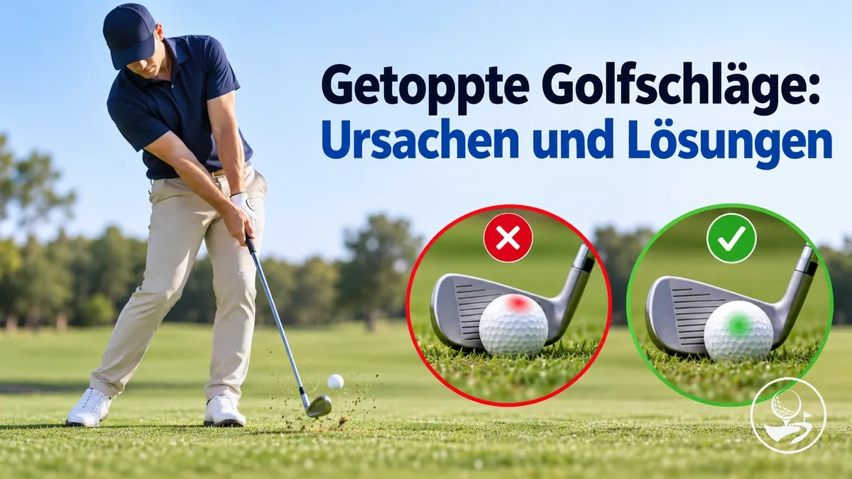 Golfanfänger arbeitet daran, getoppte Golfschläge zu vermeiden