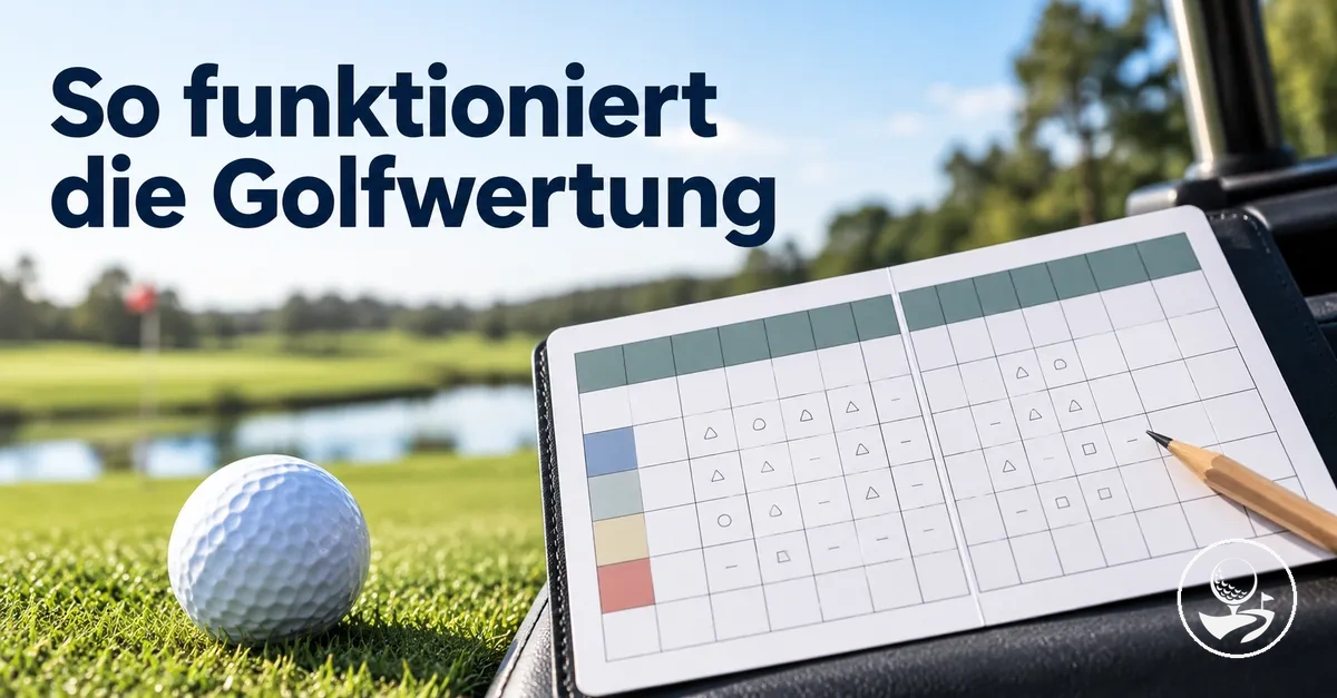 Golf-Scorekarte zeigt die grundlegende Wertung für Anfänger