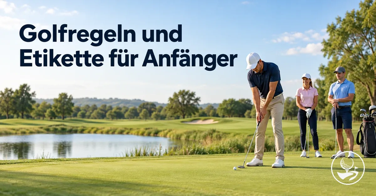 Golfanfänger halten sich auf dem Platz an Regeln und Etikette