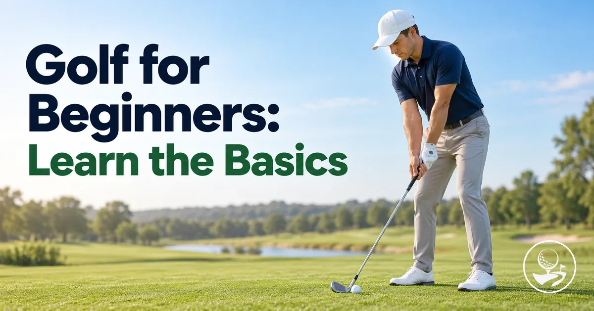 Beginner golfer learning basic golf skills on the course