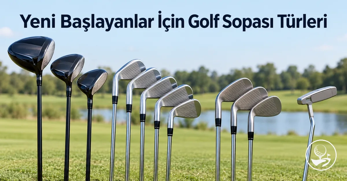 Yeni başlayan bir golfçü için türlerine göre gruplanmış golf sopaları
